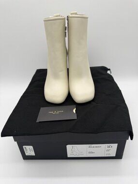 Rag & Bone Ellis Leather Ankle Boots – Ivory – Size 8.5 – New With Tags